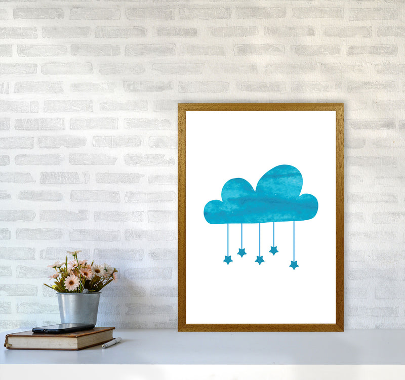Turquoise Cloud Watercolour Modern Print A2 Print Only