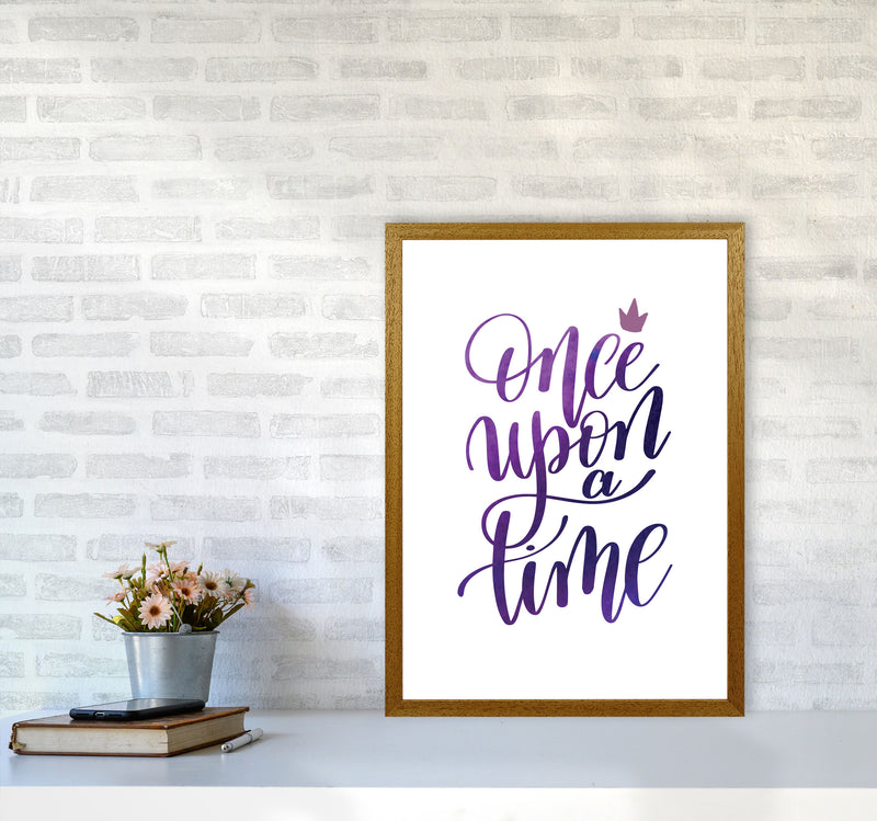 Once Upon A Time Purple Watercolour Modern Print A2 Print Only
