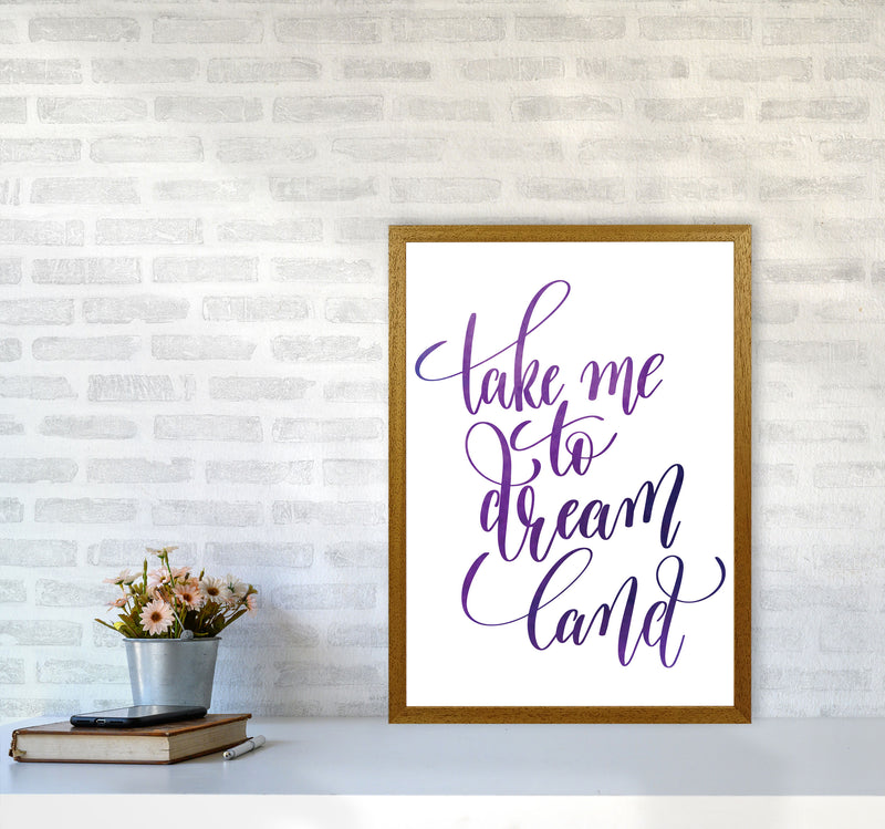 Take Me To Dreamland Purple Watercolour Modern Print A2 Print Only
