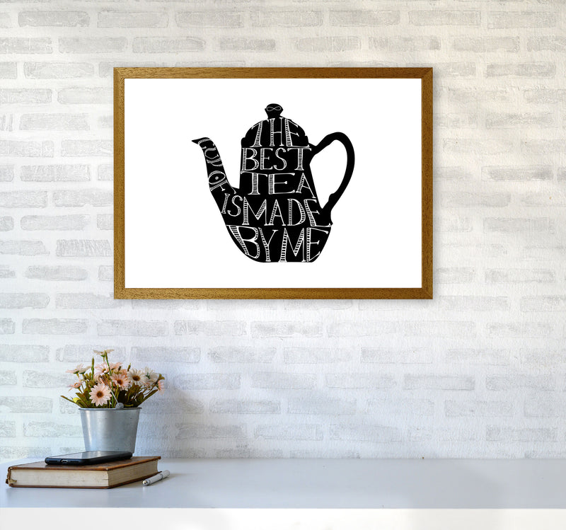 The Best Tea Modern Print, Framed Kitchen Wall Art A2 Print Only