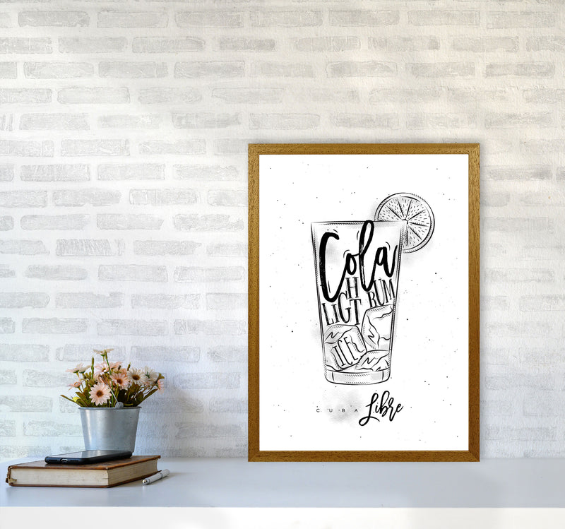 Cuba Libre Cocktail Modern Print, Framed Kitchen Wall Art A2 Print Only