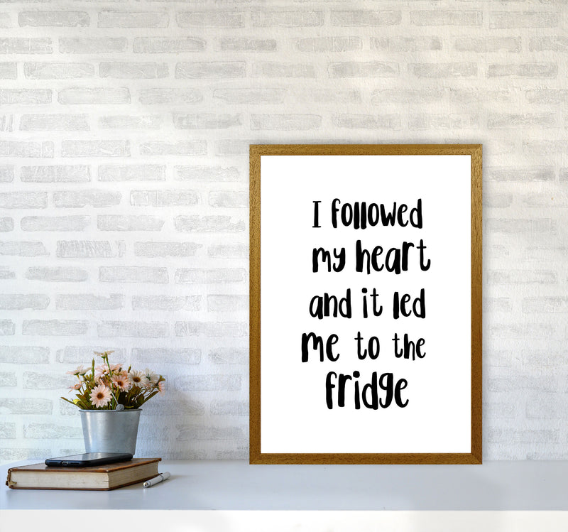I Followed My Heart Modern Print, Framed Kitchen Wall Art A2 Print Only