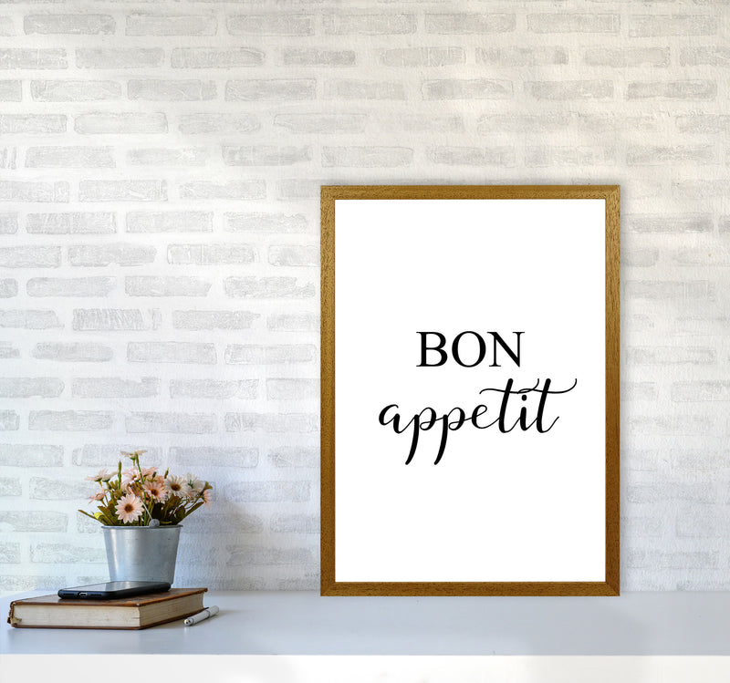 Bon Appetit Framed Typography Wall Art Print A2 Print Only