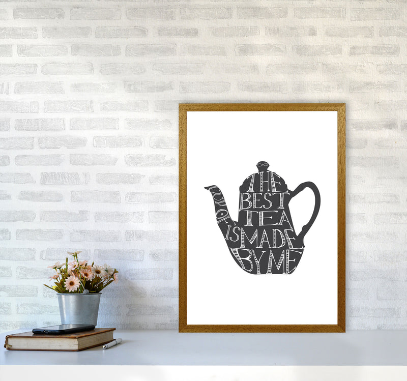 Tea Pot Portrait Modern Print, Framed Kitchen Wall Art A2 Print Only