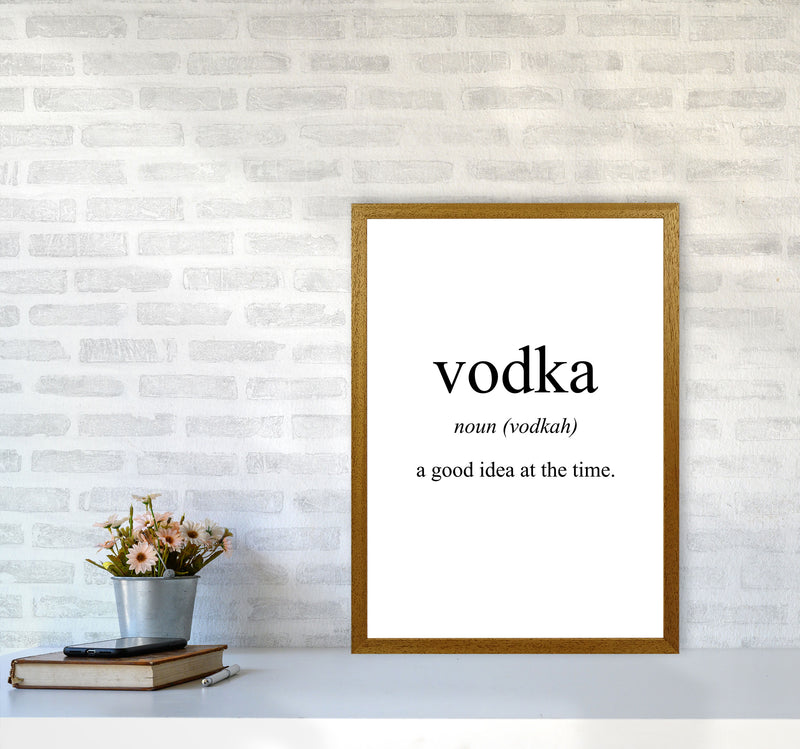 Vodka Modern Print, Framed Kitchen Wall Art A2 Print Only