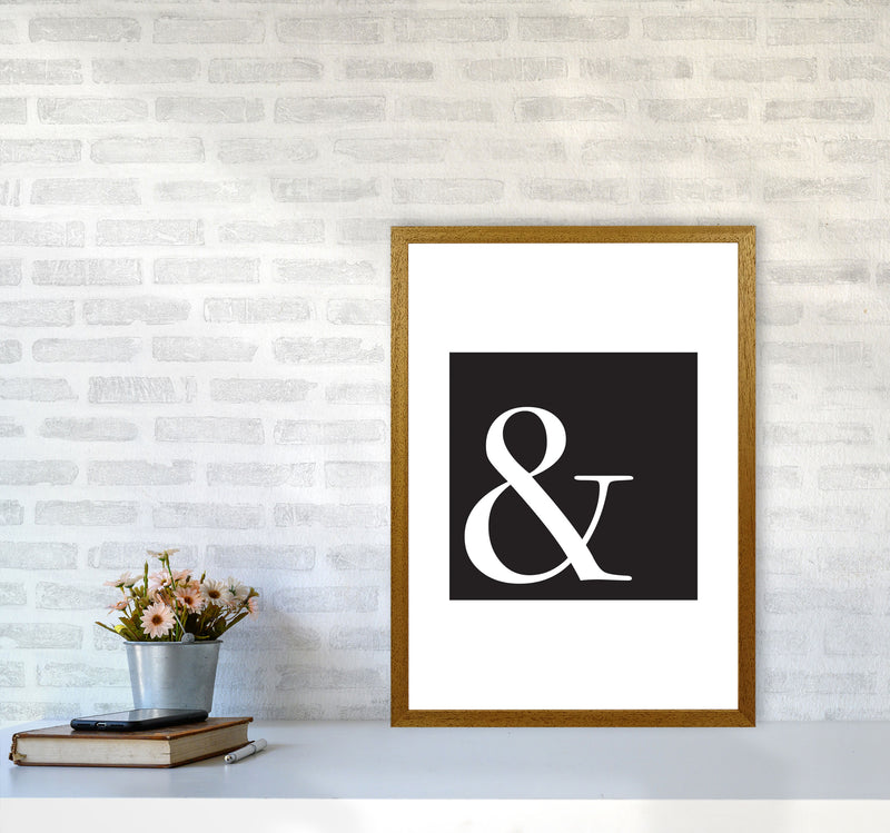 Ampersand Black Framed Typography Wall Art Print A2 Print Only