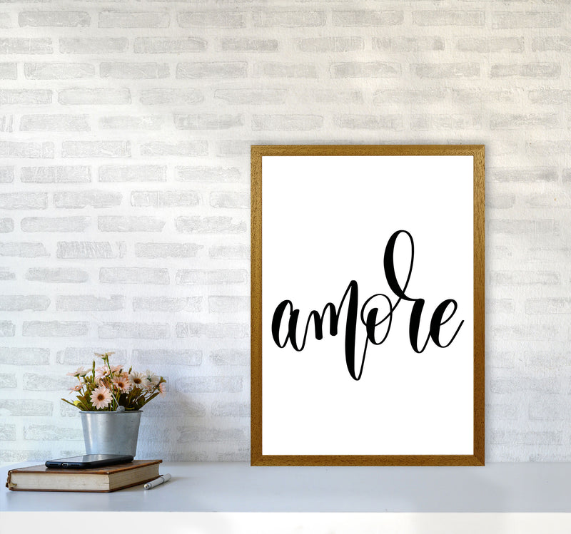 Amore Framed Typography Wall Art Print A2 Print Only
