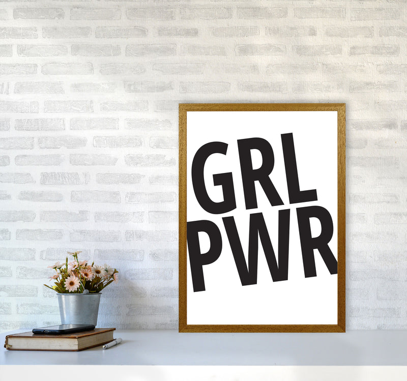 Girl Power Framed Typography Wall Art Print A2 Print Only