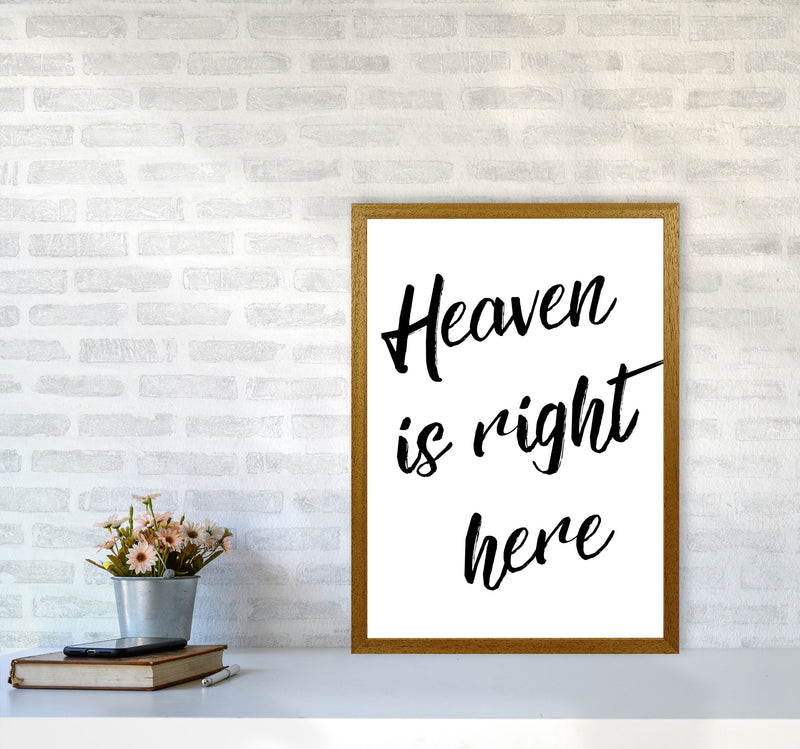 Heaven Is Right Here Framed Typography Wall Art Print A2 Print Only