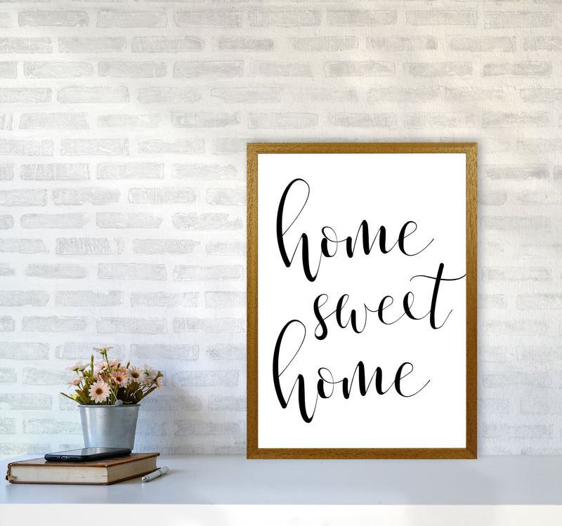 Home Sweet Home Framed Typography Wall Art Print A2 Print Only