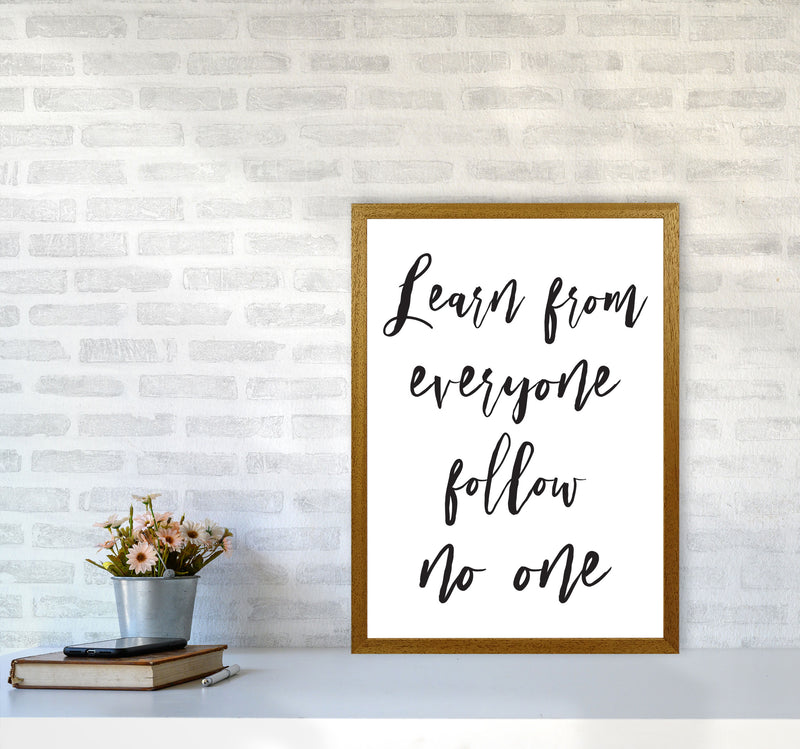 Learn From Everyone Framed Typography Wall Art Print A2 Print Only