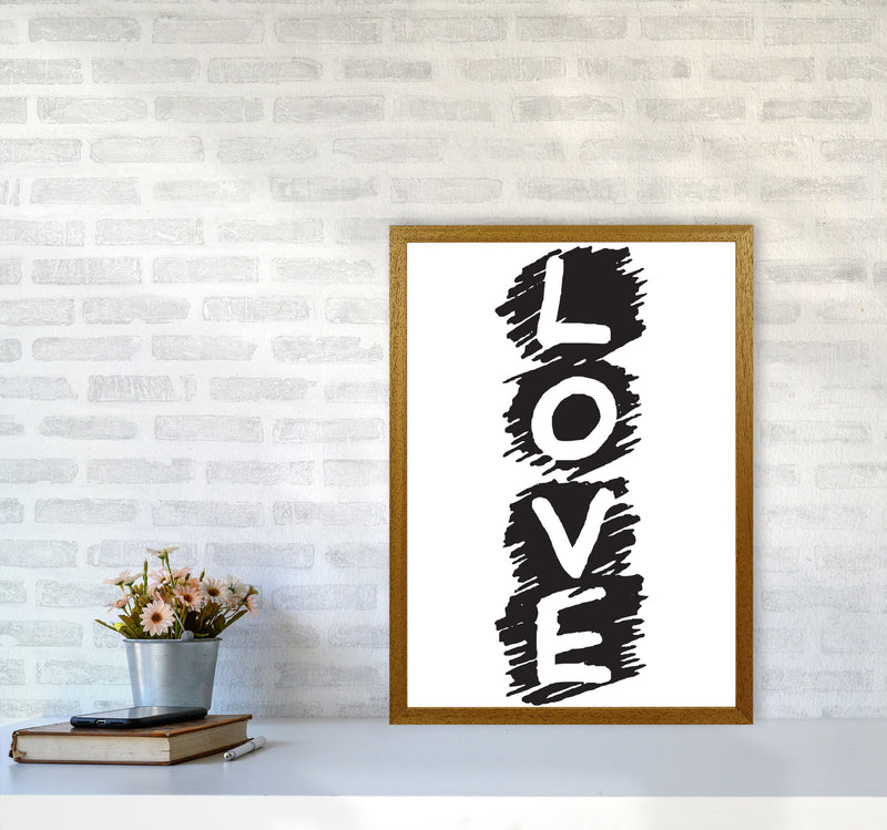 Love Framed Typography Wall Art Print A2 Print Only