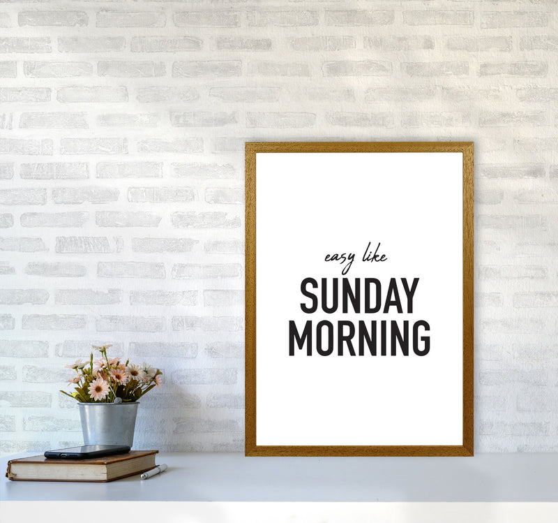 Easy Like Sunday Morning Framed Typography Wall Art Print A2 Print Only
