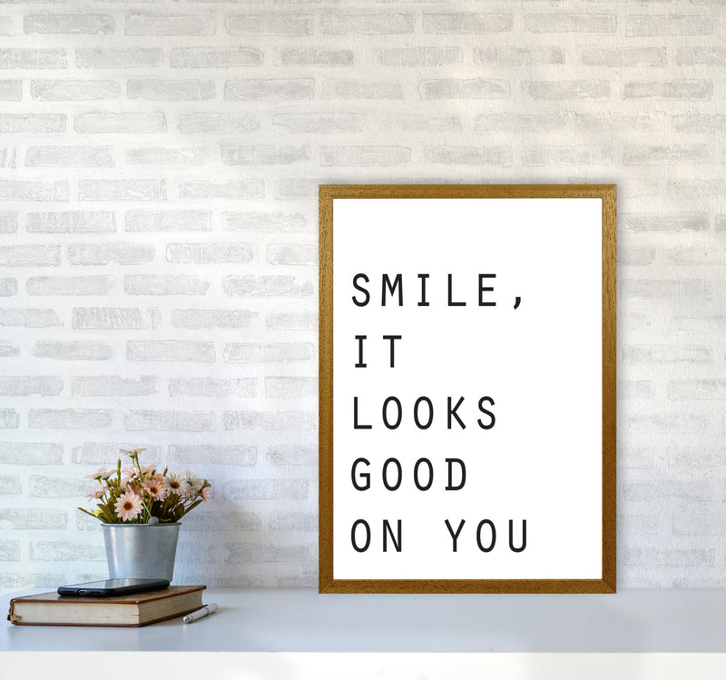 Smile, It Looks Good On You Modern Print A2 Print Only