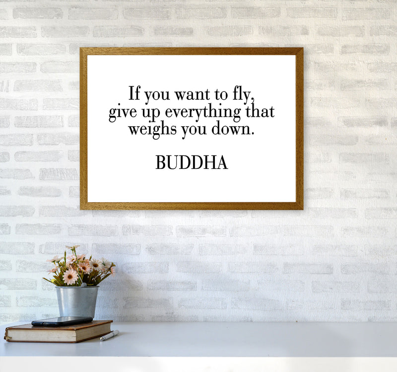 If You Want To Fly Framed Typography Wall Art Print A2 Print Only