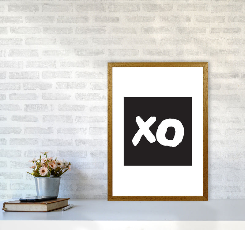 XO Black Square Modern Print A2 Print Only