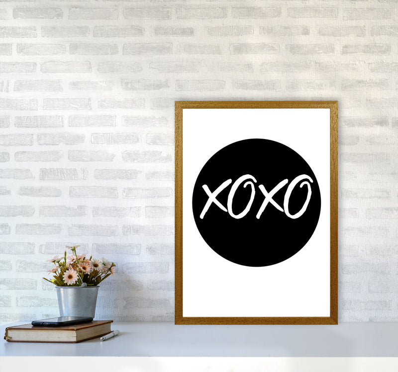 XOXO Black Circle Modern Print A2 Print Only