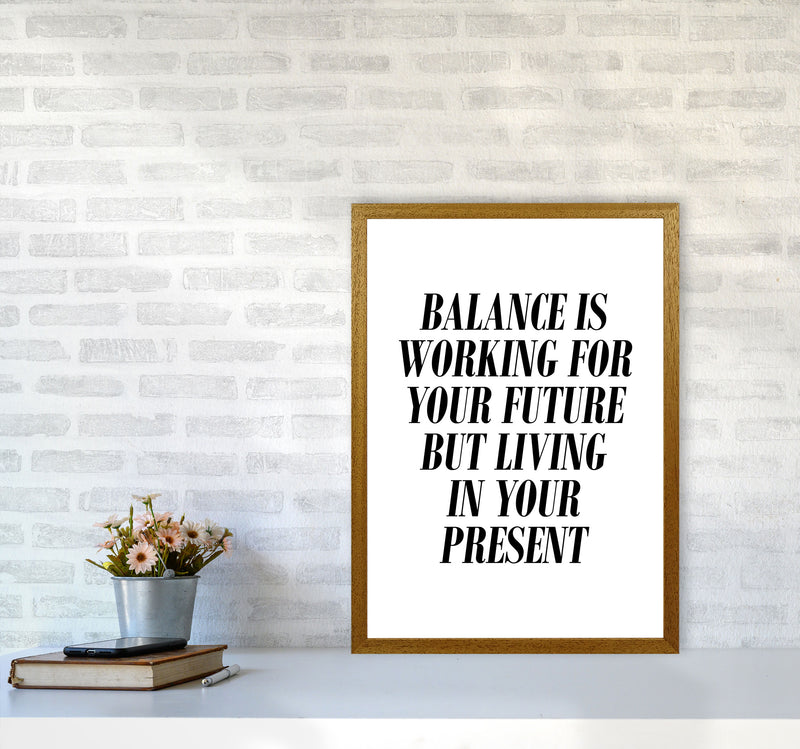 Balance Framed Typography Wall Art Print A2 Print Only