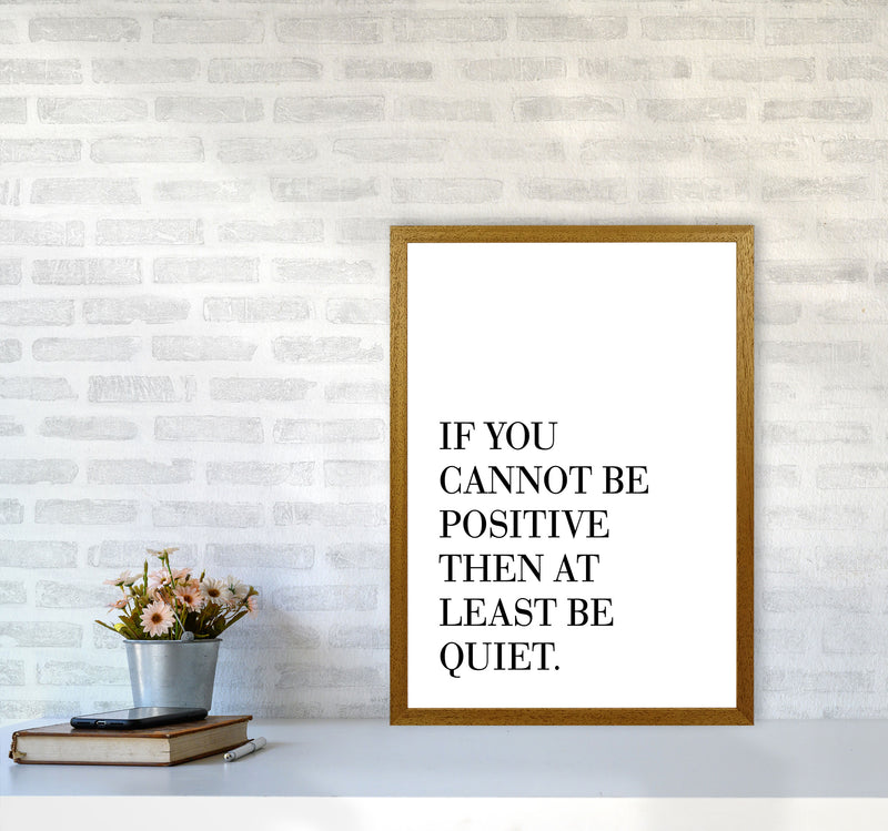 Be Quiet Framed Typography Wall Art Print A2 Print Only