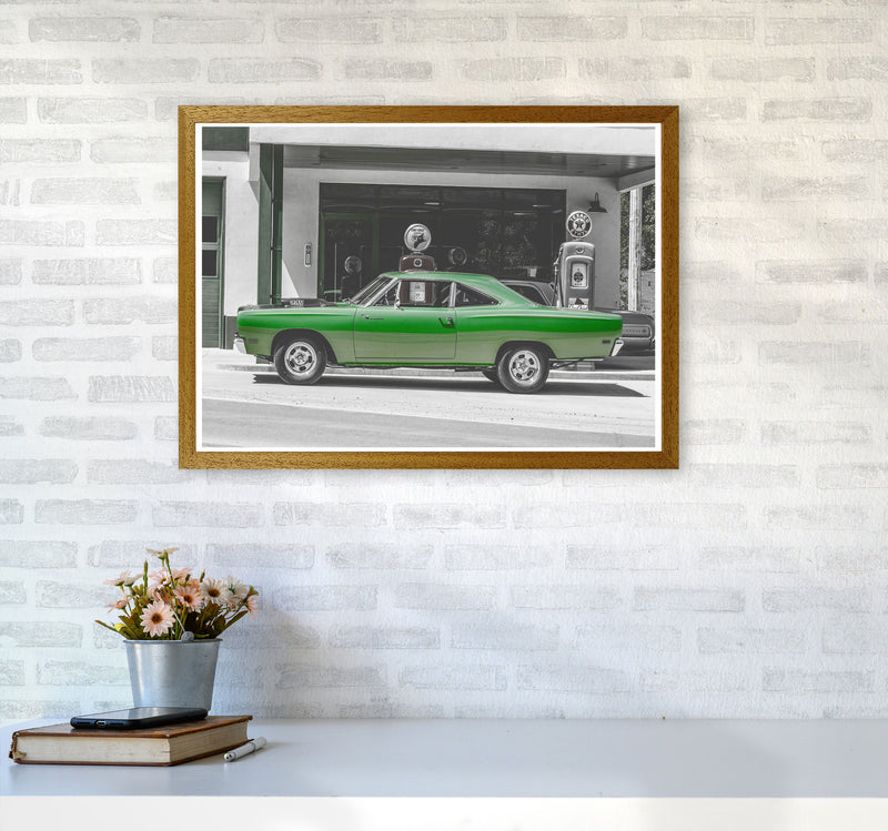 Green Car Modern Print A2 Print Only