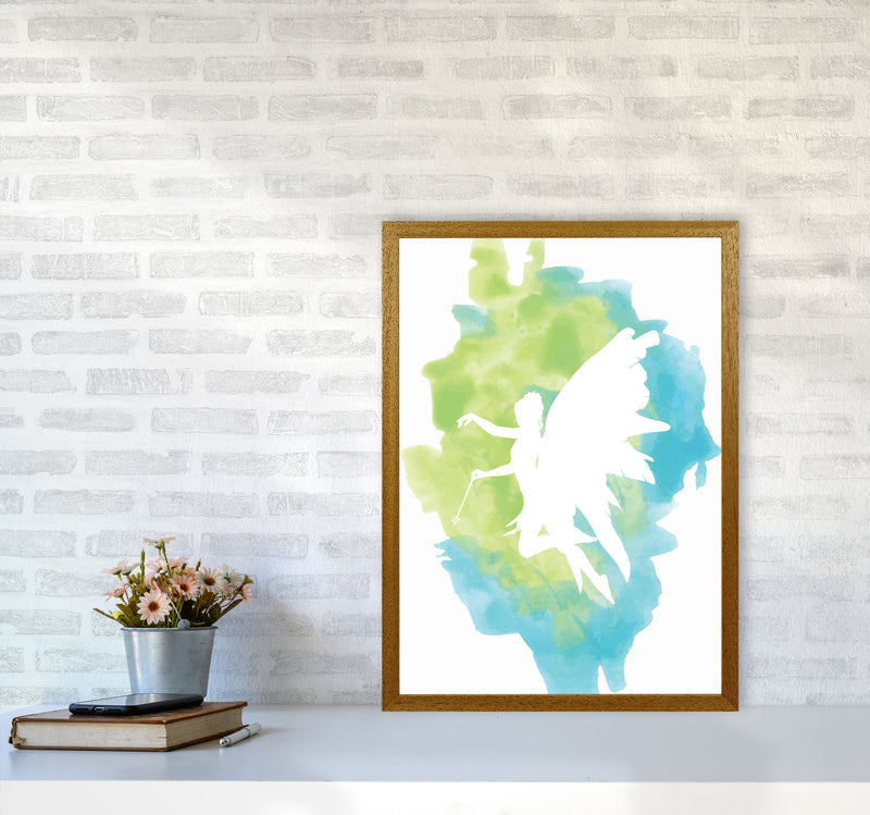 Fairy Turquoise Multi Watercolour Modern Print A2 Print Only