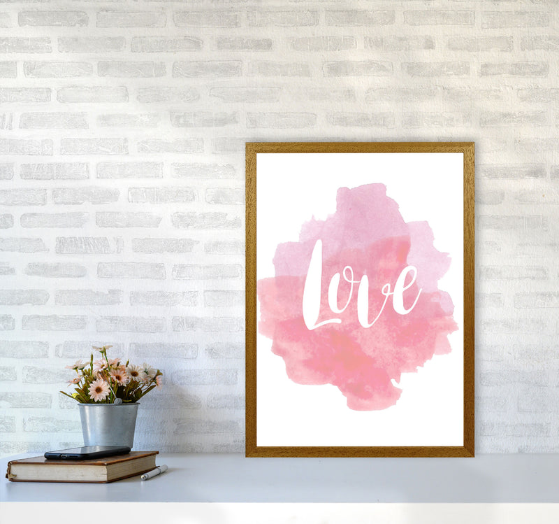 Love Pink Watercolour Modern Print A2 Print Only