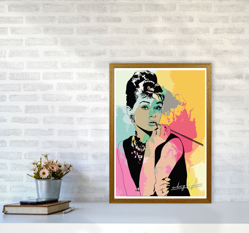 Audrey Hepburn In Colour Modern Print A2 Print Only