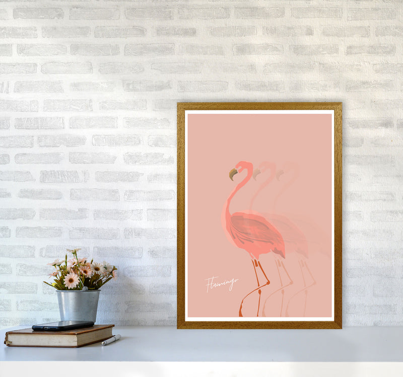 Flamingo Shadow Modern Print Animal Art Print A2 Print Only
