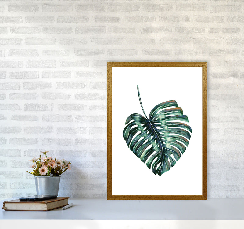 Monstera Leaf Full Modern Print, Framed Botanical & Nature Art Print A2 Print Only