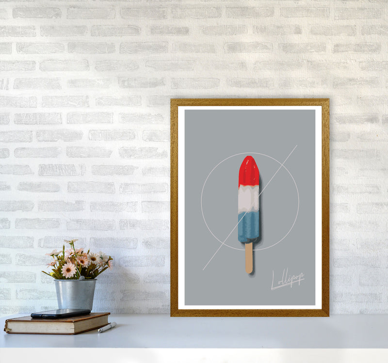 Ice Lolly Modern Print, Framed Kitchen Wall Art A2 Print Only