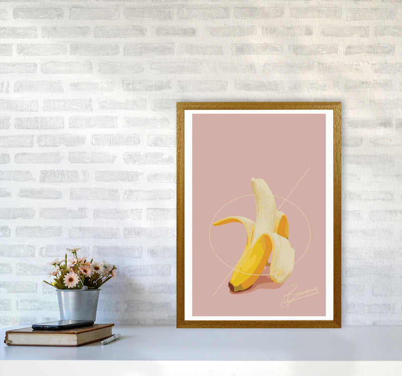 Banana Modern Print, Framed Kitchen Wall Art A2 Print Only