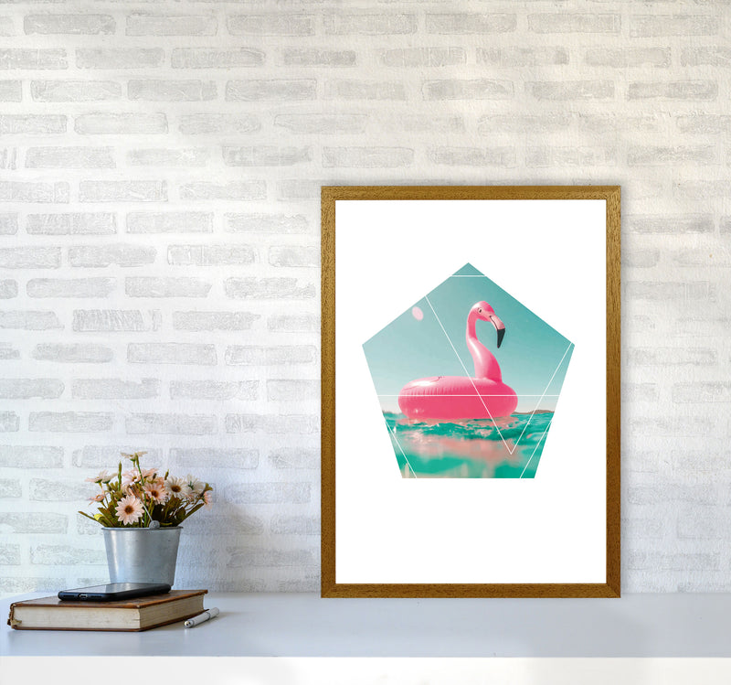 Pink Flamingo Inflatable Modern Print A2 Print Only