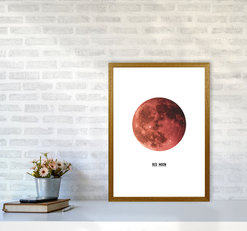 Red Moon Modern Print A2 Print Only
