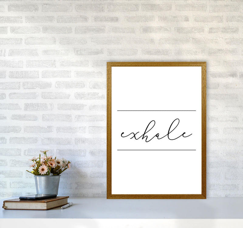 Exhale Framed Typography Wall Art Print A2 Print Only