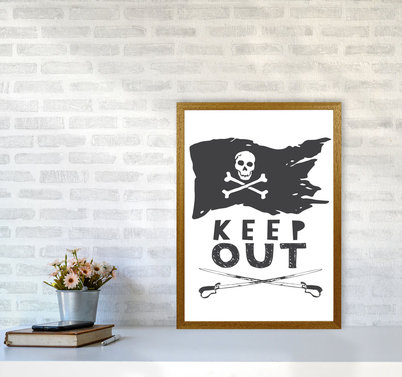Pirate Keep Out Framed Nursey Wall Art Print A2 Print Only