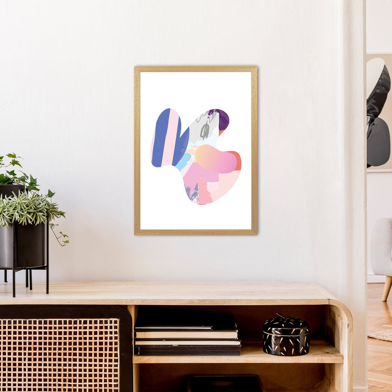 Pink Butterfly Abstract Shape  Art Print by Pixy Paper A2 Print Only