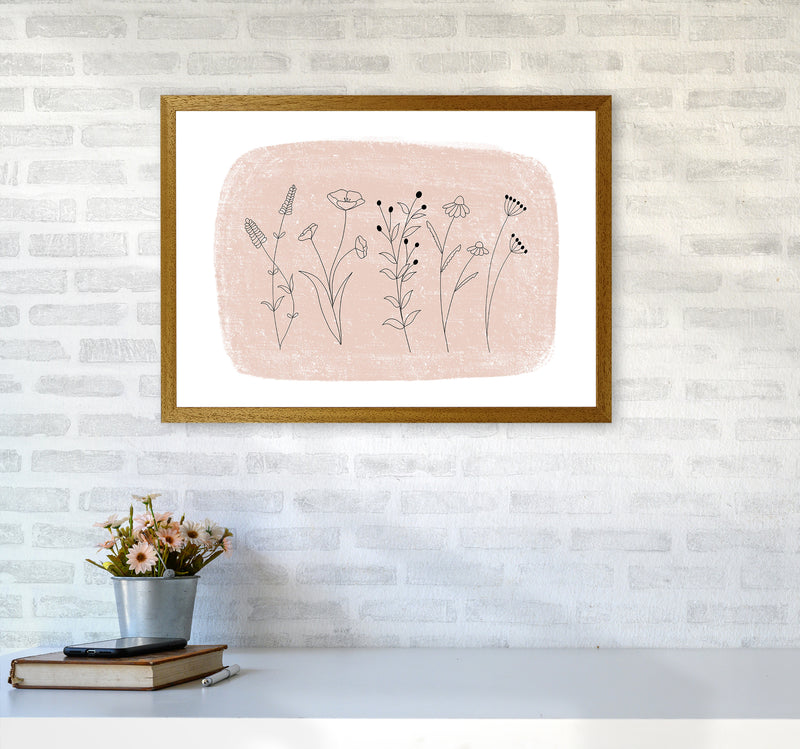 Dalia Chalk Landscape Floral  Art Print by Pixy Paper A2 Print Only