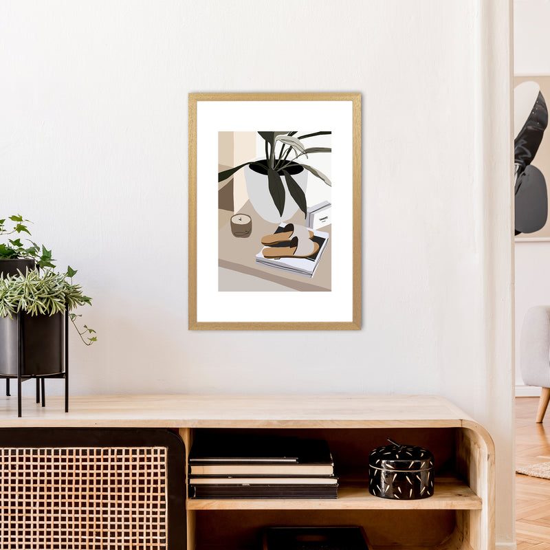 Mica Shoes And Plant N9  Art Print by Pixy Paper A2 Print Only