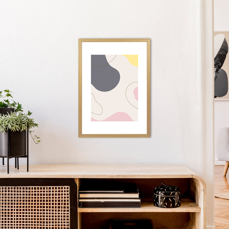 Mila Pink Abstract N17  Art Print by Pixy Paper A2 Print Only