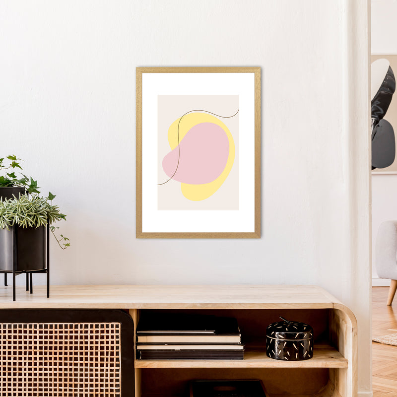 Mila Pink Abstract N22  Art Print by Pixy Paper A2 Print Only