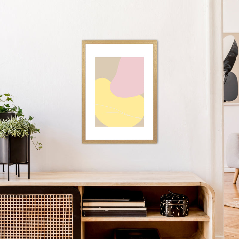 Mila Pink Abstract N20  Art Print by Pixy Paper A2 Print Only