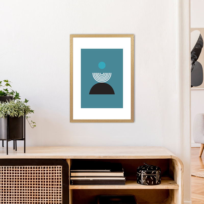 Mita Teal Fountain N8  Art Print by Pixy Paper A2 Print Only