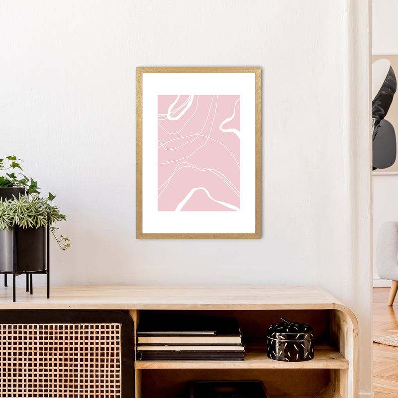 Mila Pink Swirls N14  Art Print by Pixy Paper A2 Print Only