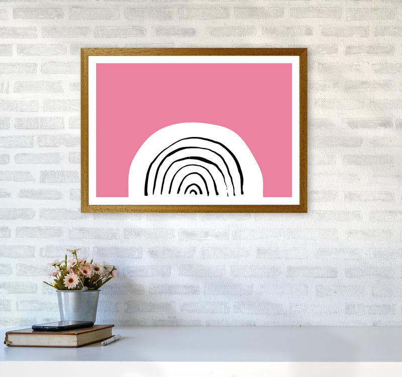 Pink Rainbow Neon Funk  Art Print by Pixy Paper A2 Print Only