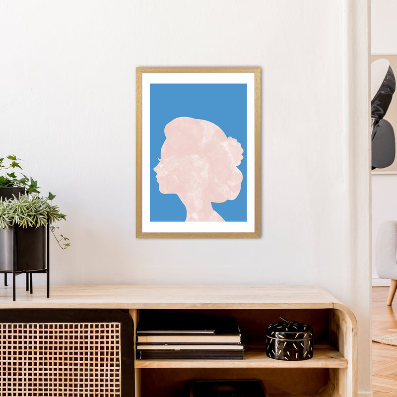 Marble Head Blue  Art Print by Pixy Paper A2 Print Only