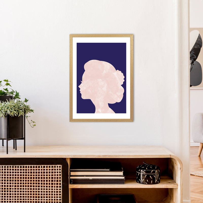 Marble Head Navy  Art Print by Pixy Paper A2 Print Only