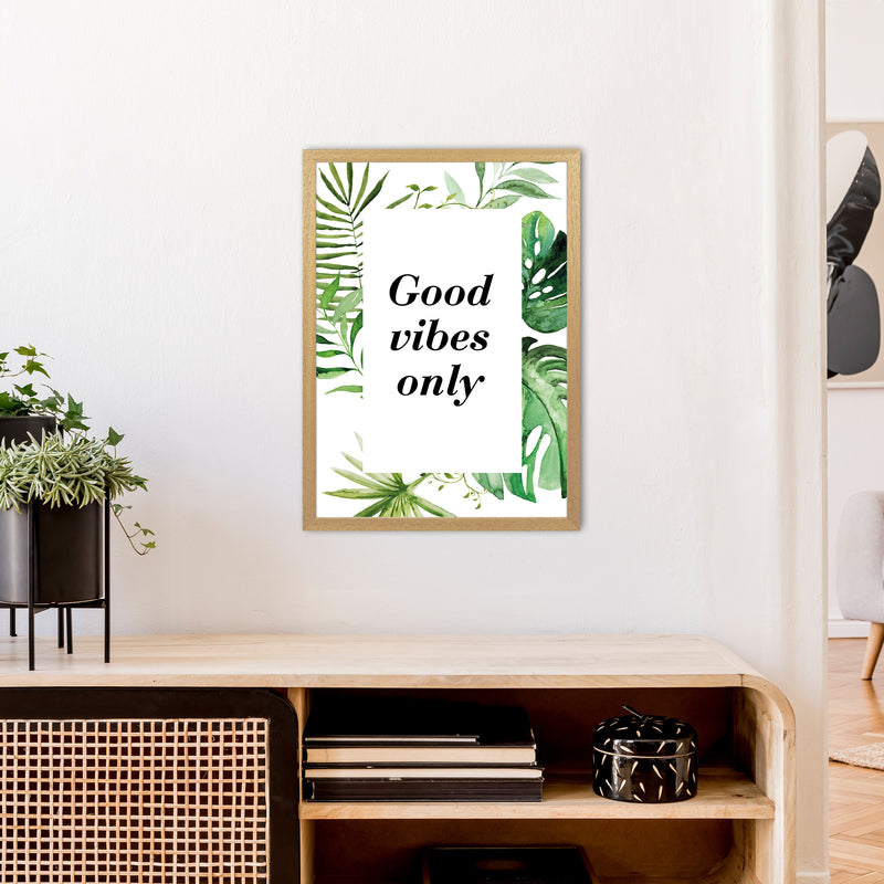 Good Vibes Only Exotic  Art Print by Pixy Paper A2 Print Only