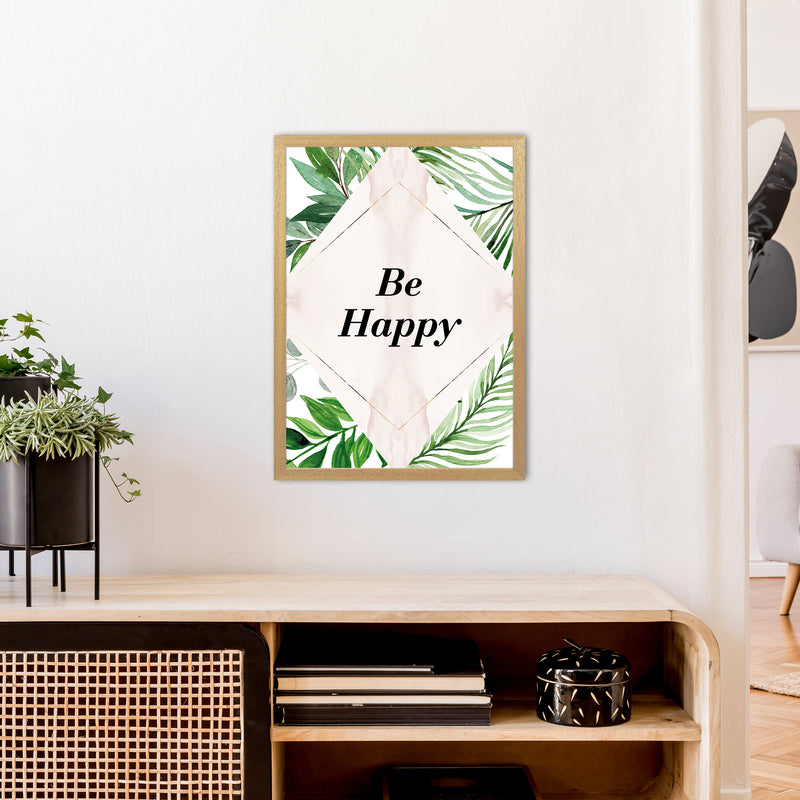 Be Happy Exotic  Art Print by Pixy Paper A2 Print Only