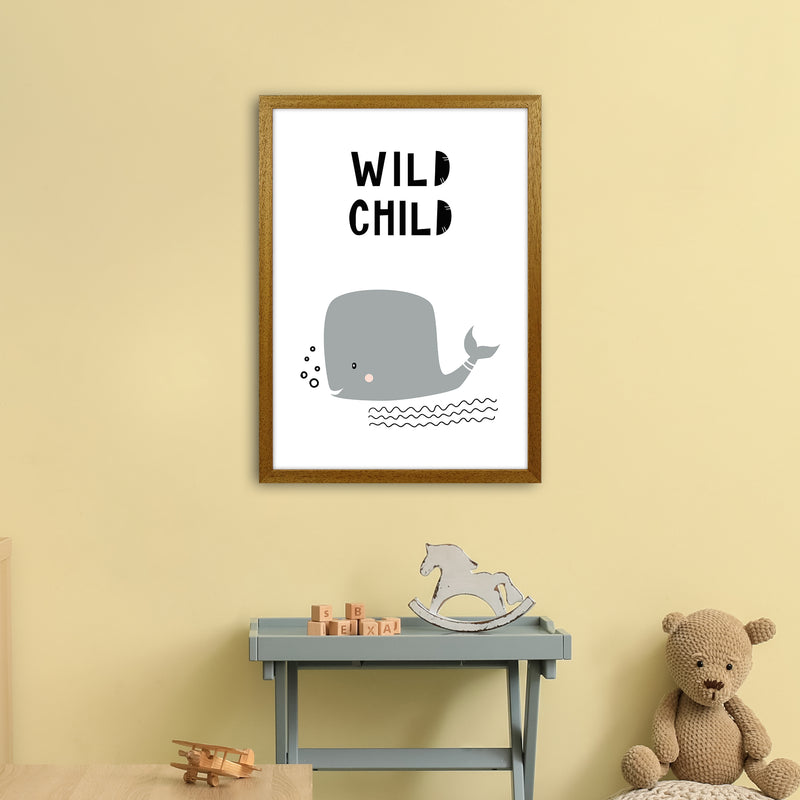 Wild Child Whale Animal  Art Print by Pixy Paper A2 Print Only