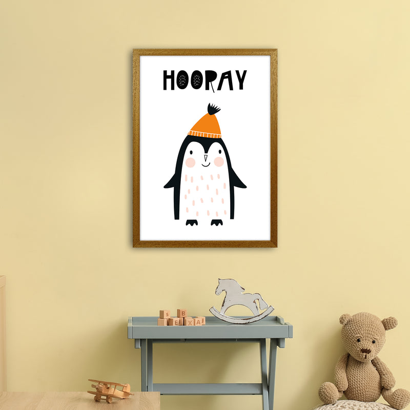 Hooray Penguin Animal  Art Print by Pixy Paper A2 Print Only